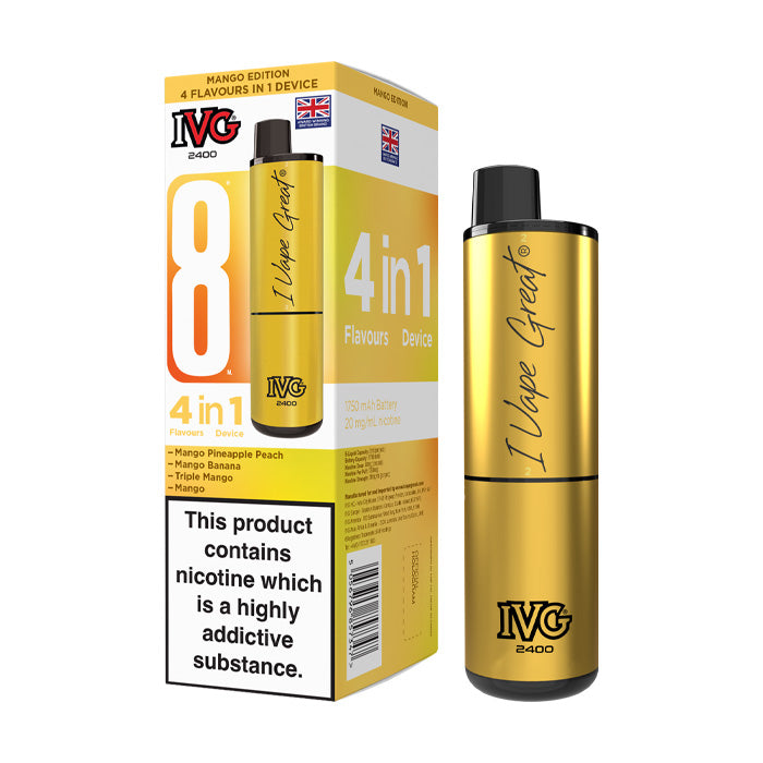 IVG 2400 Rechargeable Vape Kit Mango Edition