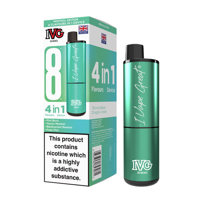 IVG 2400 Rechargeable Vape Kit Menthol Edition