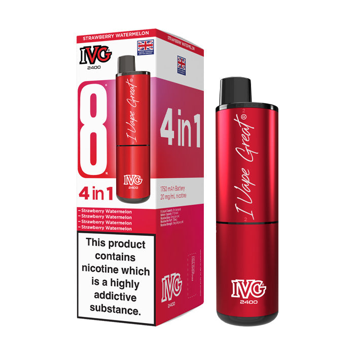 IVG 2400 Rechargeable Vape Kit Strawberry Watermelon