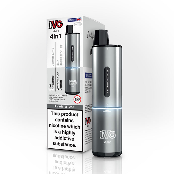 IVG Air 4 in 1 Vape Kit | 4 Pre-filled Pods Included | Rechargeable Device IVG Air 4 in 1 Vape Kit | 4 Pre-filled Pods Included | Rechargeable Device