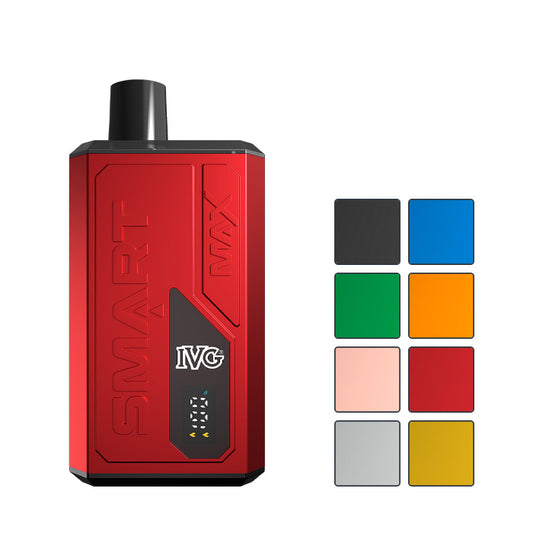 IVG Smart Max Vape Kit with eight squares showcasing all available colour options