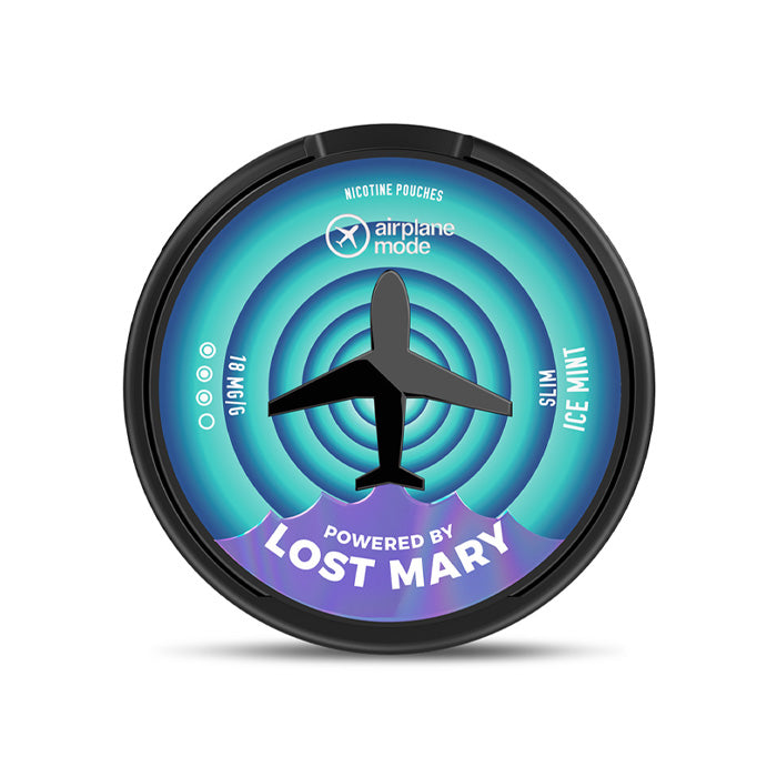 18mg Ice Mint Nicotine Pouches by Lost Mary Airplane Mode