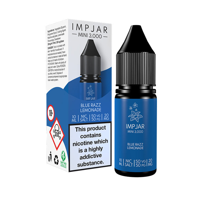 Impjar Mini 10ml Nic Salt E-Liquid Blue Razz Lemonade