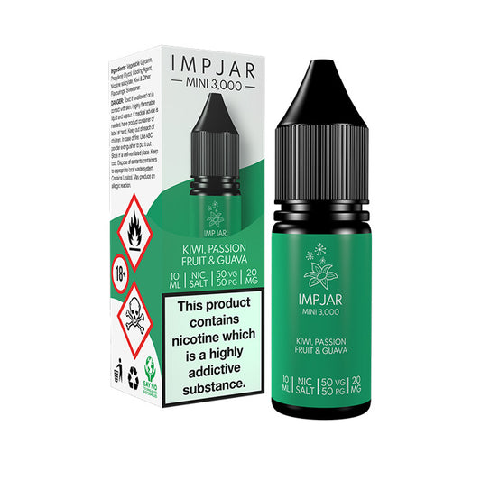 Impjar Mini 10ml Nic Salt E-Liquid Kiwi Passion Fruit Guava