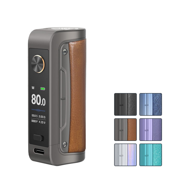 Innokin Coolfire Z80 Nex Mod with six squares showcasing all available colours