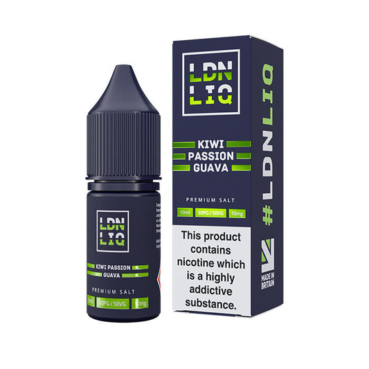 Kiwi Passion Guava 10ml Nic Salt E-Liquid by LDN LIQ