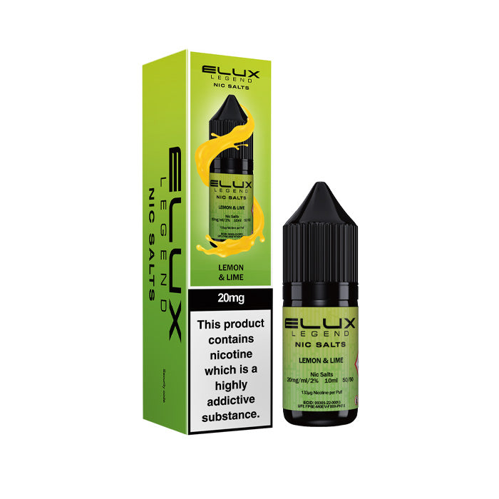 Lemon Lime Elux 10ml Nic Salt and Box