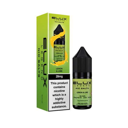 Lemon Lime Elux 10ml Nic Salt and Box