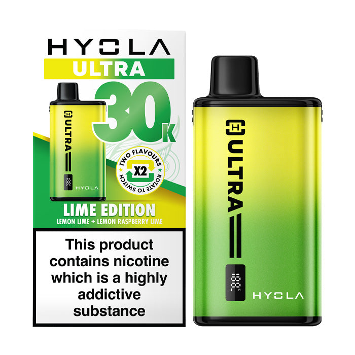 Lime Edition Hyola Ultra 30K Prefilled Pod Kit and Box
