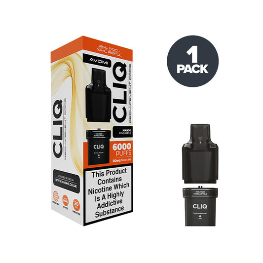 Mango Pineapple Avomi Cliq 6000 Pre-filled Pod and Box