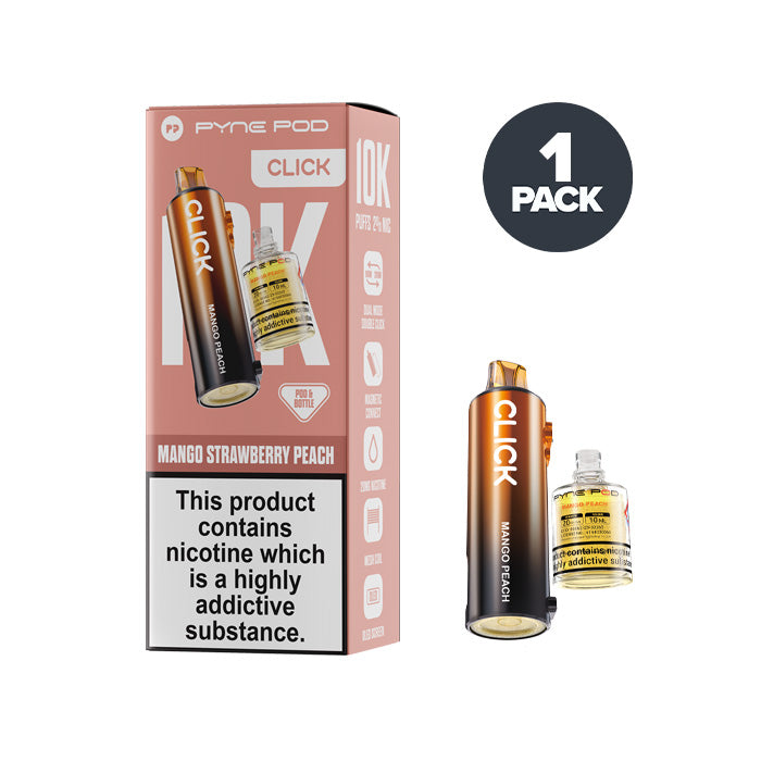 Mango Strawberry Peach Pyne Pod Click Pre-filled Pod and Box