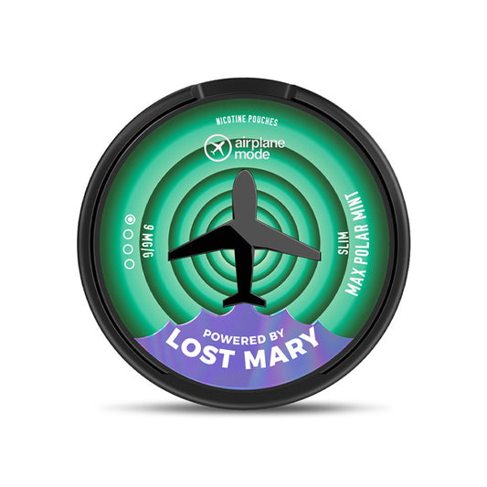 9mg Max Polar Mint Nicotine Pouches by Lost Mary Airplane Mode