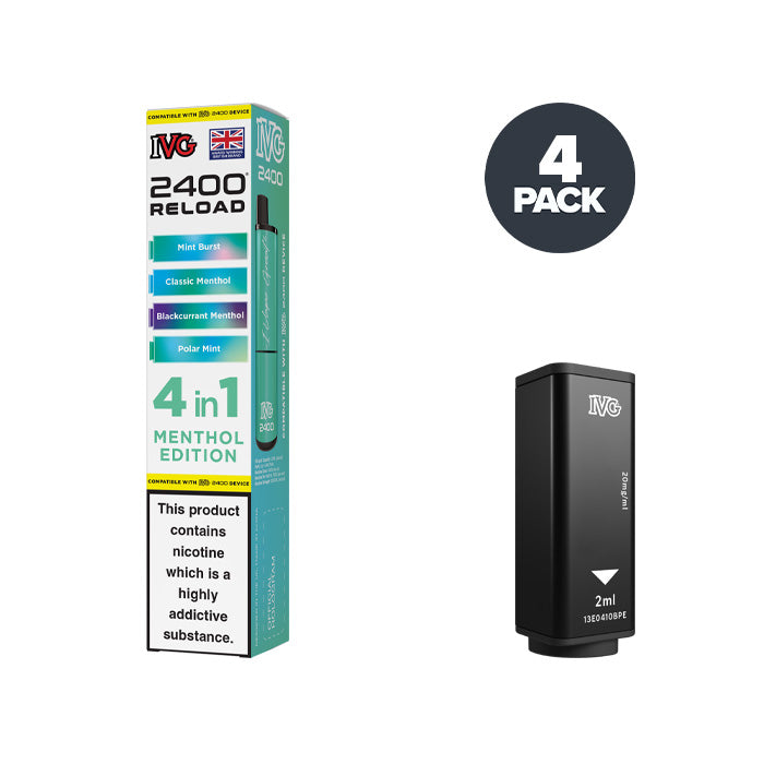 Menthol Edition IVG 2400 Reload Prefilled Pod and Box