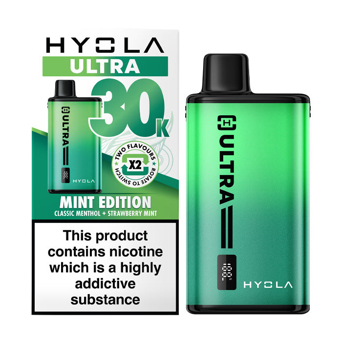 Mint Edition Hyola Ultra 30K Prefilled Pod Kit and Box