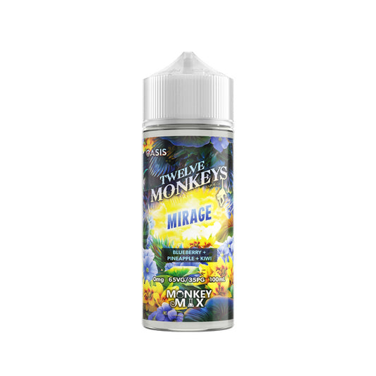 Mirage 100ml Shortfill E-Liquid by Twelve Monkeys Oasis