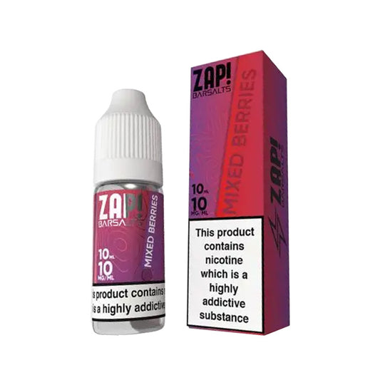 Mixed Berries 10ml Nic Salt E-Liquid by Zap Bar Salts