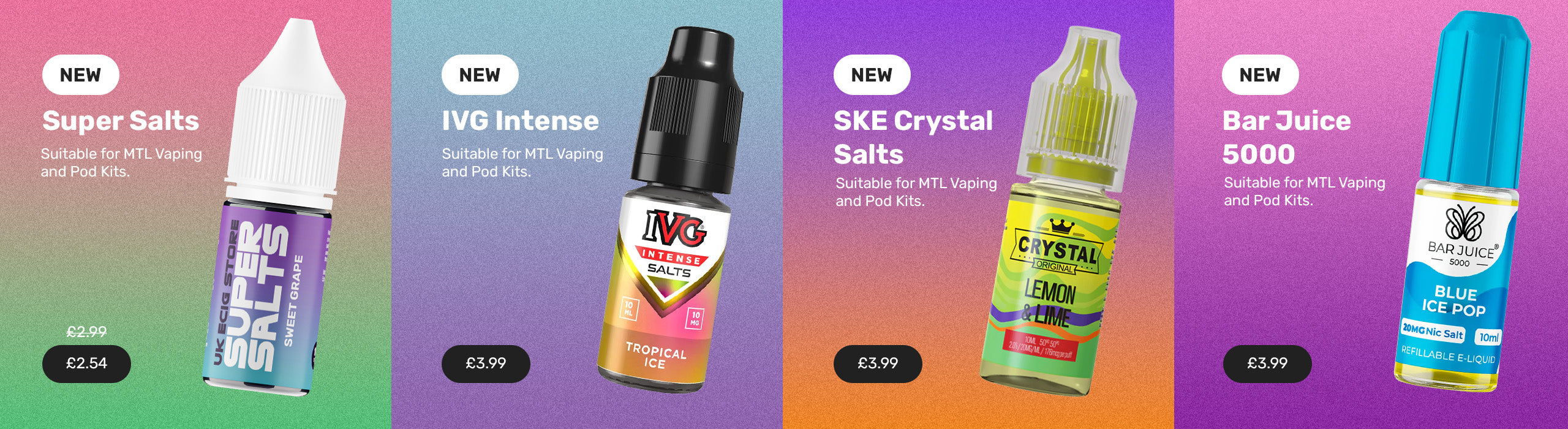 New E-Liquids Selection