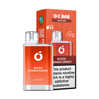 OC Bars Disposable Vape Blood Orange Energy