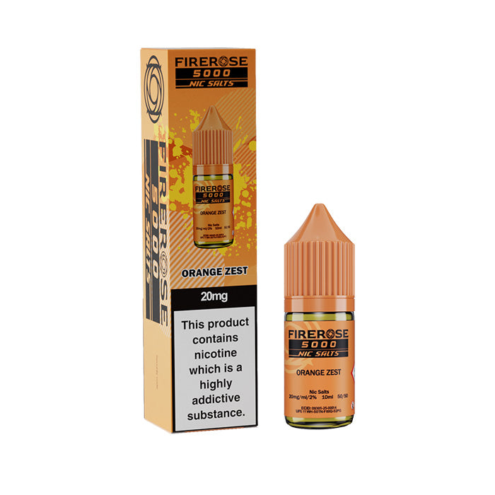Orange Zest 10ml Nic Salt E-Liquid by Firerose 5000