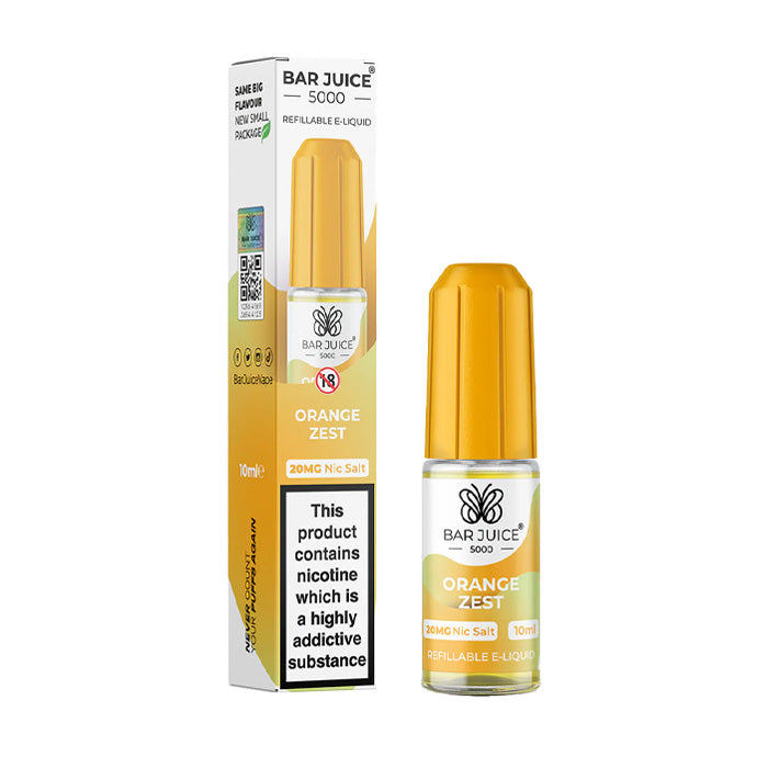 Orange Zest 10ml Nic Salt E-Liquid by Bar Juice
