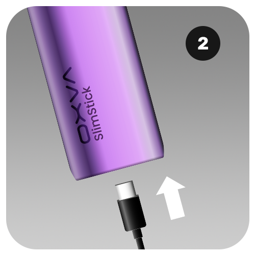 OXVA Slim Stick Kit being charged with a USB-C cable
