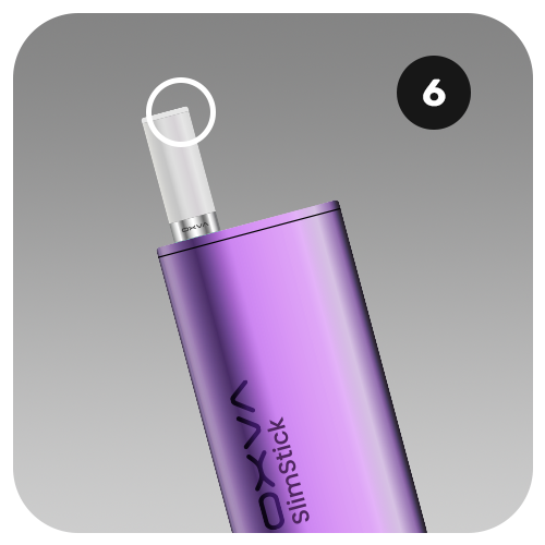 OXVA Slim Stick Kit with the mouthpiece circled