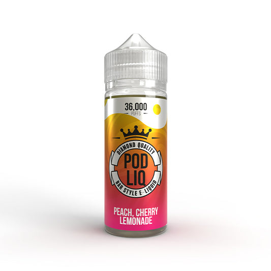 Peach Cherry Lemonade 100ml Shortfill E-Liquid by Pod Liq