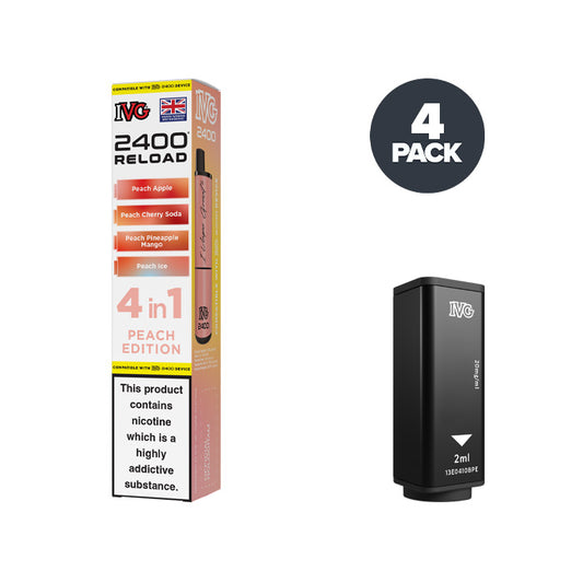 Peach Edition IVG 2400 Reload Prefilled Pod and Box