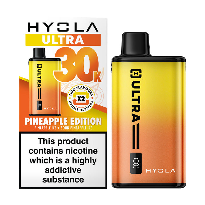 Pineapple Edition Hyola Ultra 30K Prefilled Pod Kit and Box