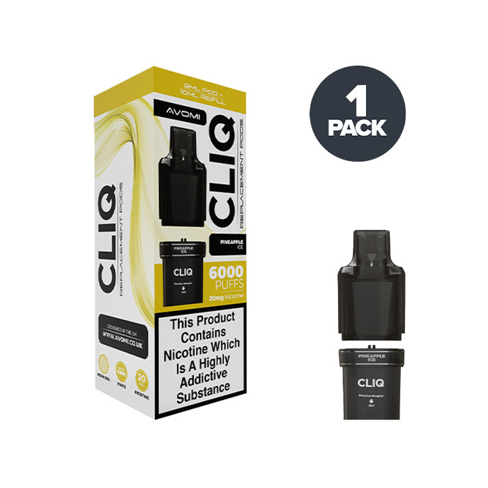 Pineapple Ice Avomi Cliq 6000 Pre-filled Pod and Box