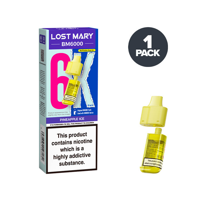 Pineapple Ice Lost Mary BM6000 Prefilled Pod and Box