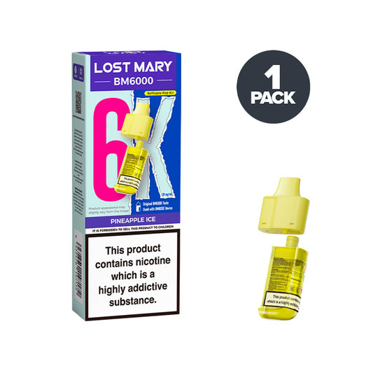 Pineapple Ice Lost Mary BM6000 Prefilled Pod and Box