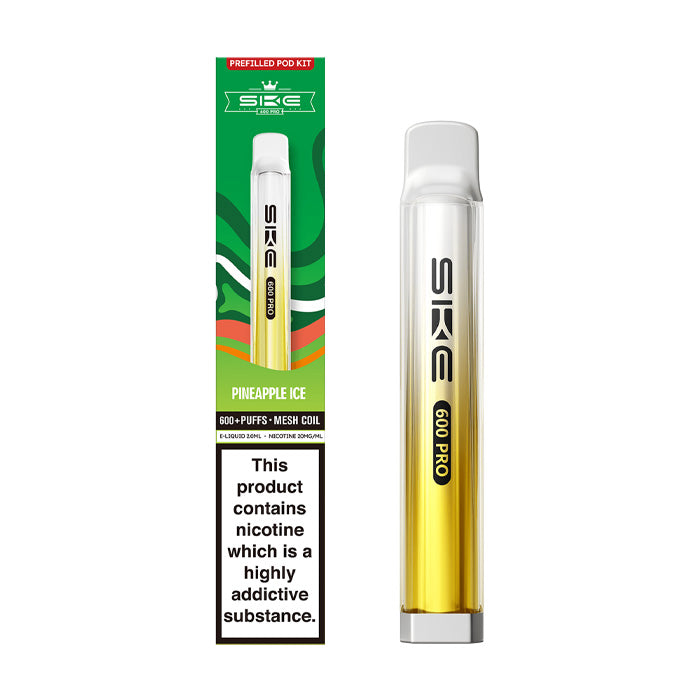 Pineapple Ice SKE Crystal Pro 600 Prefilled Pod Kit and Box