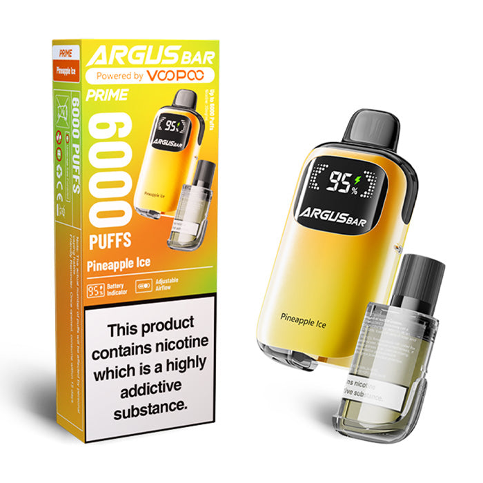 VooPoo Argus Bar Prime 6000 Disposable Vape | 20 Flavours | 6000 Puffs VooPoo Argus Bar Prime 6000 Disposable Vape | 20 Flavours | 6000 Puffs