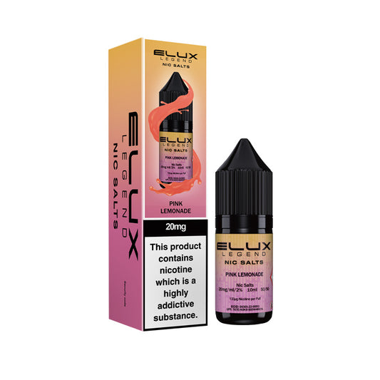 Pink Lemonade Elux 10ml Nic Salt and Box