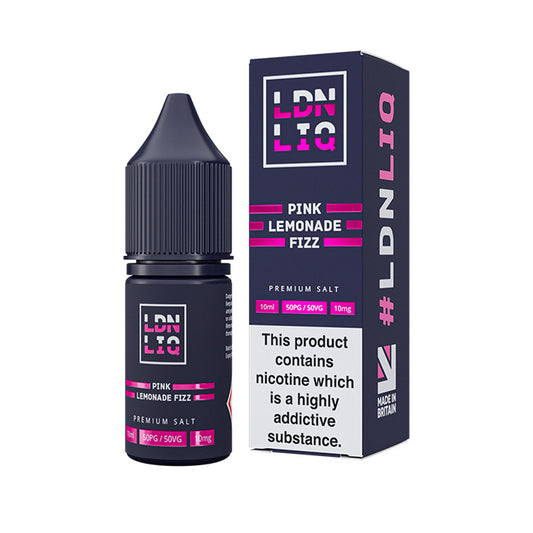 Pink Lemonade Fizz 10ml Nic Salt E-Liquid by LDN LIQ