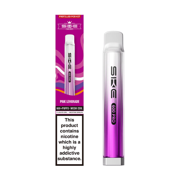 Pink Lemonade SKE Crystal Pro 600 Prefilled Pod Kit and Box