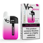 Pink Lemonade Vapes Bars Diamond 3000 Prefilled Vape Kit and Box