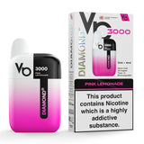 Pink Lemonade Vapes Bars Diamond 3000 Prefilled Vape Kit and Box