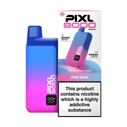 Pink Razz PIXL 8000 Prefilled Pod Kit and Box