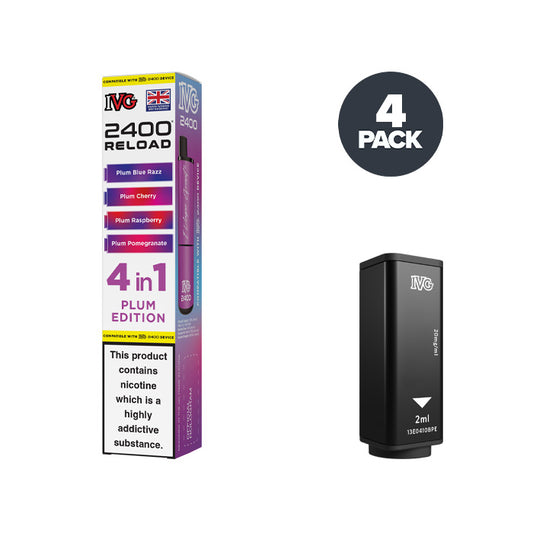 Plum Edition IVG 2400 Reload Prefilled Pod and Box