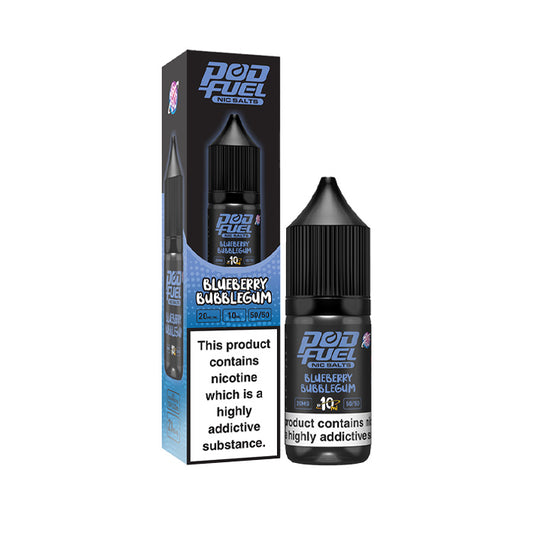 Pod Fuel 10ml Nic Salt E-Liquid Blueberry Bubblegum