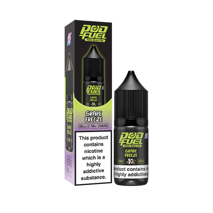 Pod Fuel 10ml Nic Salt E-Liquid Grape Freeze