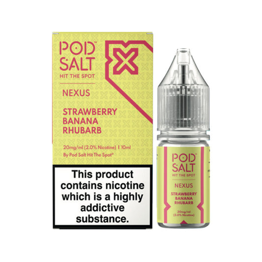 Pod Salt Nexus 10ml Nic Salt Strawberry Banana Rhubarb