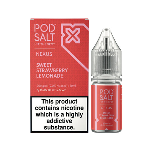 Pod Salt Nexus 10ml Nic Salt Sweet Strawberry Lemonade