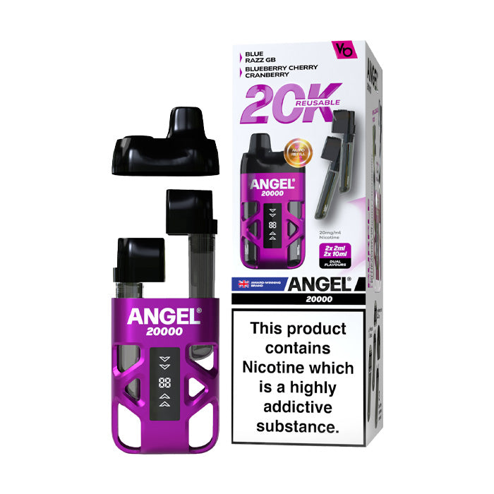Purple Edition Vapes Bars Angel 20000 Prefilled Pod Kit and Box