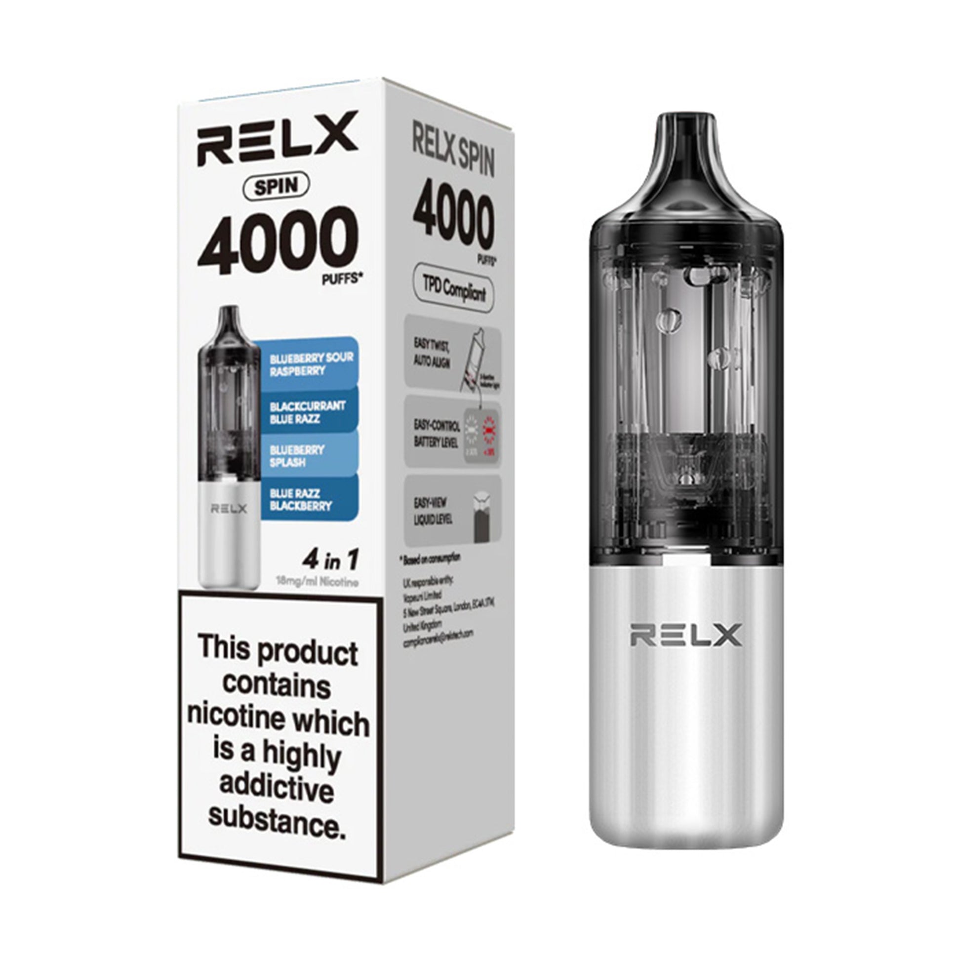 Relx Ricarica RELX Spin 4in1 Starter Vape Kit Shop sigarette elettroniche a Pisa Relx Ricarica RELX Spin 4in1 Starter Vape Kit Shop sigarette elettroniche a Pisa
