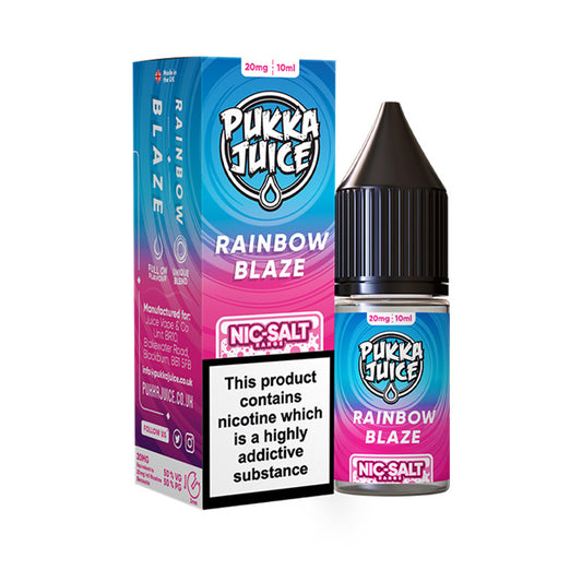 Rainbow Blaze 10ml Nic Salt E-Liquid by Pukka Juice