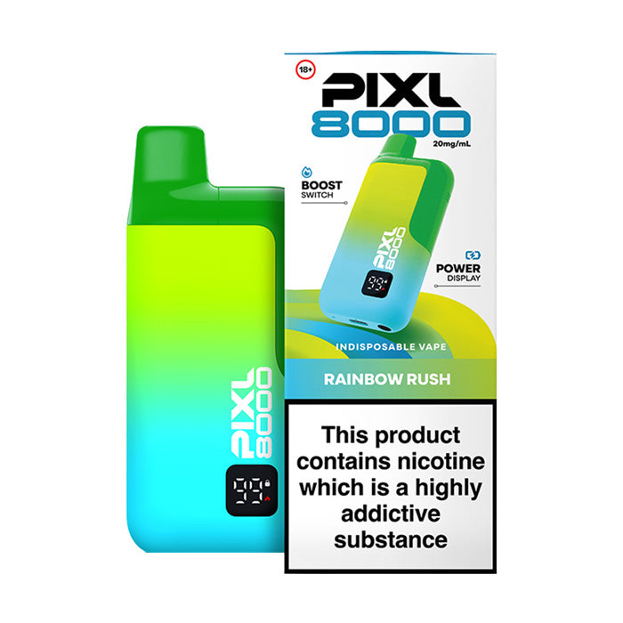 Rainbow Rush PIXL 8000 Prefilled Pod Kit and Box