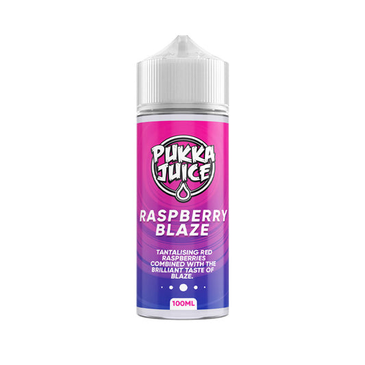 Raspberry Blaze 100ml Shortfill E-Liquid by Pukka Juice